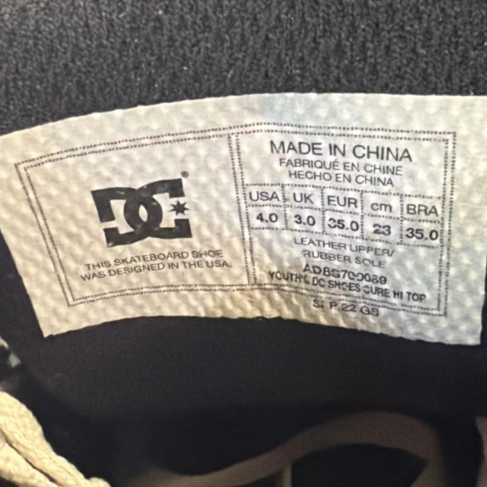 NEW Men's DC Shoes Cure High Top Blue‎ And Black Size 10.5